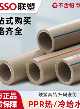 联塑PPR水管家装4分20热熔6分25管道配件暖气热水接头自来水管材