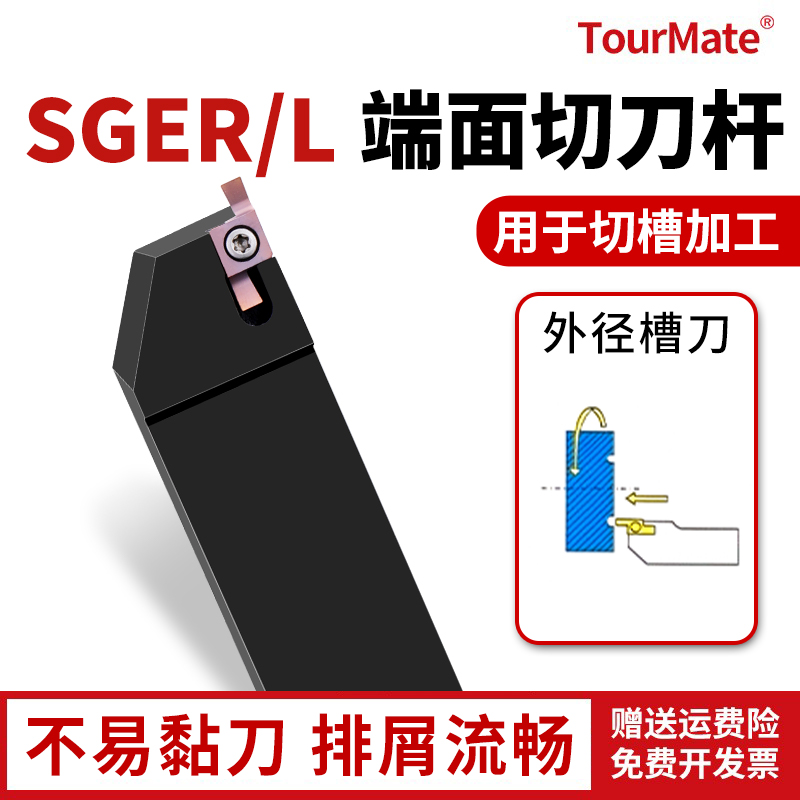 小径端面槽刀SGEL2525M-D-FB-SGER2020K-D7字端面槽刀杆配GER刀片