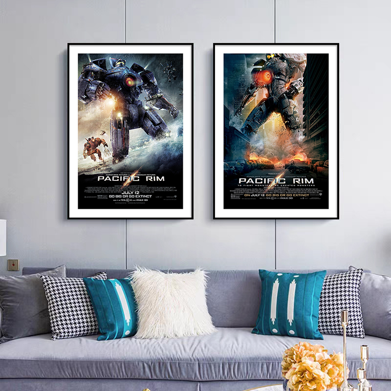 环太平洋科幻电影海报装饰画客厅玄关卧室书房酒吧酒店餐厅挂画
