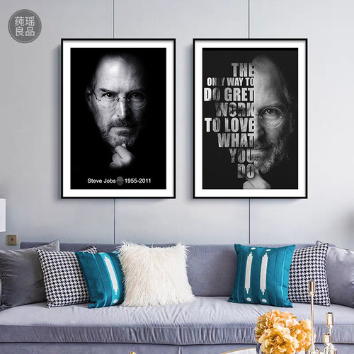 Steve Jobs史蒂夫·乔布斯名人企业家海报装饰画办公室酒店挂画