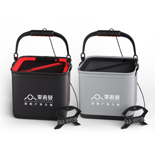 折叠打水桶钓鱼专用2024新款路亚硬壳活鱼桶鱼护桶鱼箱手提装鱼桶