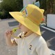 男女童防紫外线太阳帽宝宝卡通网眼大檐遮阳渔夫帽 儿童防晒帽夏季