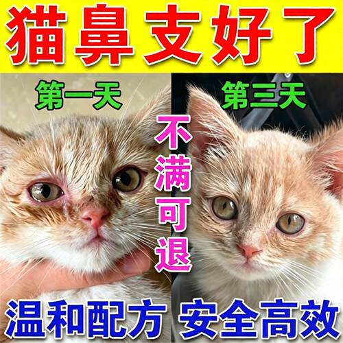 猫咪鼻特效宠物猫咪眼睛泪痕眼屎流鼻子涕精神不佳支提升免疫专用