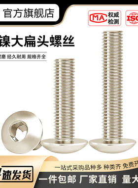 镀镍新款欧帝利大伞头大扁钉圆杯伞形型蘑菇头内六角螺丝钉M5M6M8