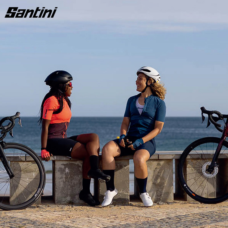 Santini COLORE RIGA意大利女款夏季短袖透气自行车骑行服公路户