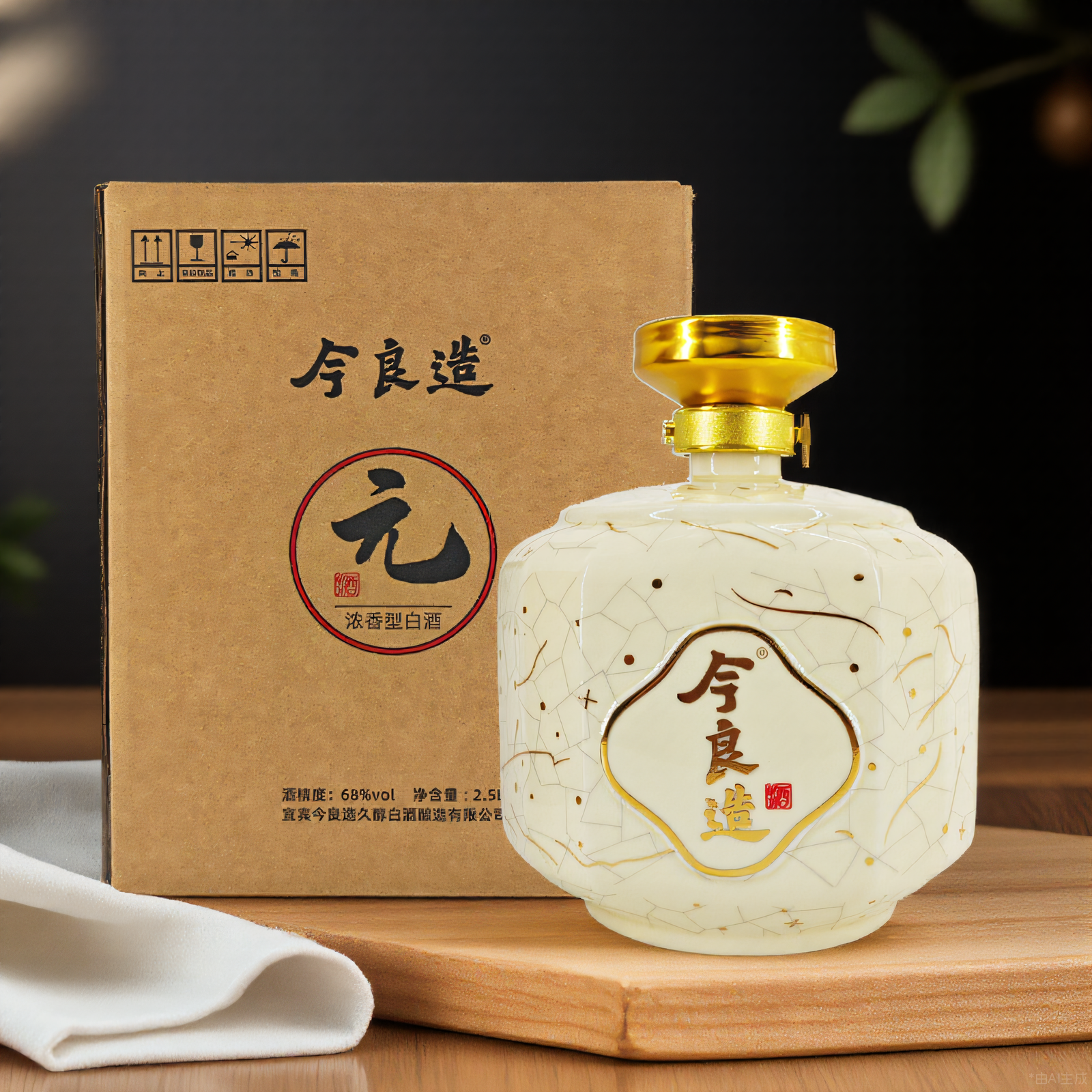 【今良造】元酒（2.5L）68度浓香型白酒5斤坛装 白酒元联名 送礼