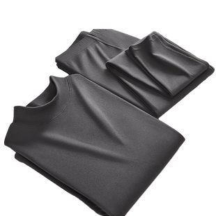 北方加绒保暖内衣男中领无痕秋衣裤秋裤套装毛衫冬季春秋睡衣套装