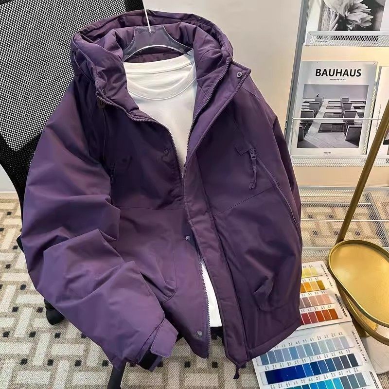 溜淘机能防风防水连帽冲锋衣衣男女冬季宽松休闲百搭服工装外套潮,男装,夹克,淘宝优惠券,粉丝福利购,淘宝优惠卷