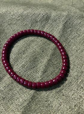 YZF30809 朱砂帝王砂直切药片手串 朱砂、5mm、约13