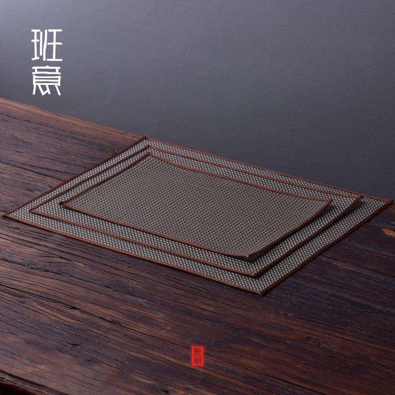竹席pvc纤维功夫茶道配件