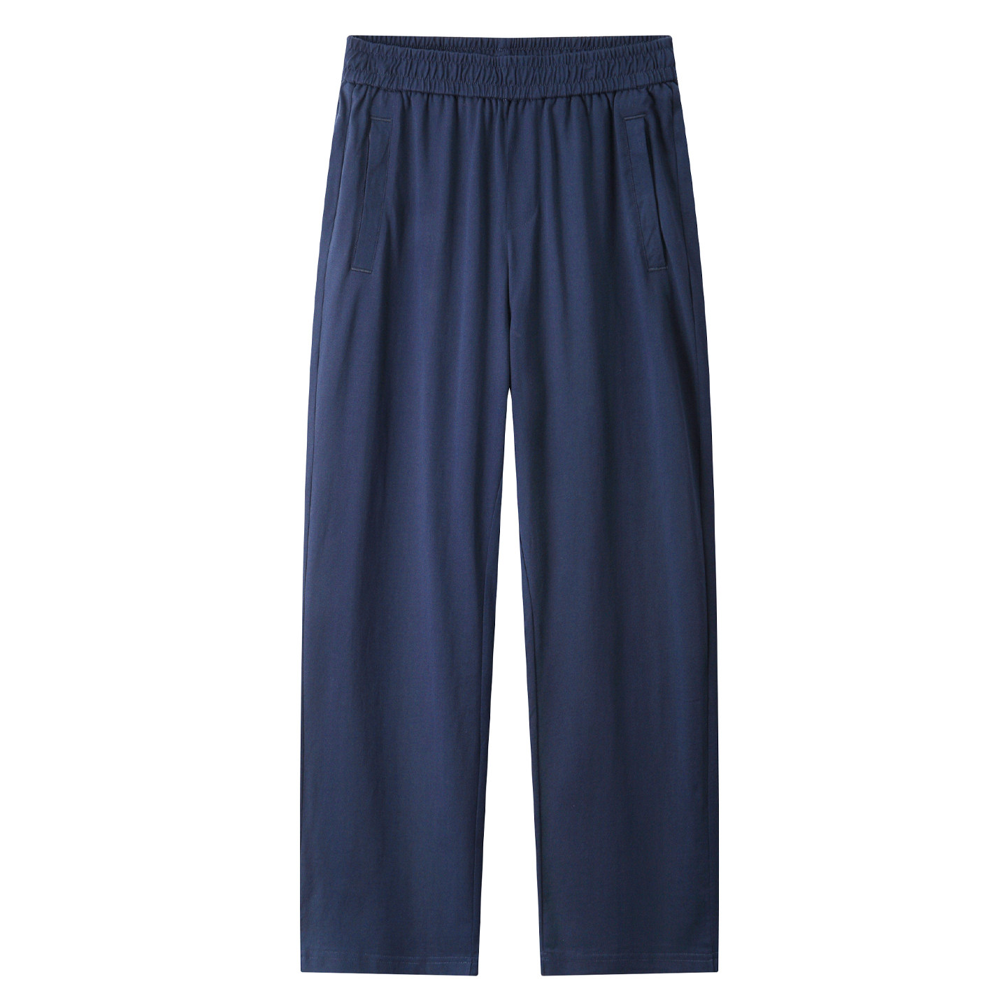 2026 New Summer Solid Color Pure Cotton Straight Casual Pants for Men, Loose Wide-Leg Plus Size Fitness Thin Black Long Pants