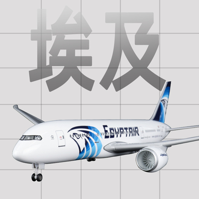 飞机模型埃及航空b787仿真航模