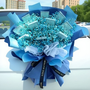 520香烟满天星diy花束材料创意送礼物送男友男生生日礼物七夕