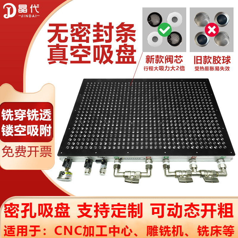 晶代超密孔真空吸盘工业多点式无密封条CNC加工中心强力吸附平台