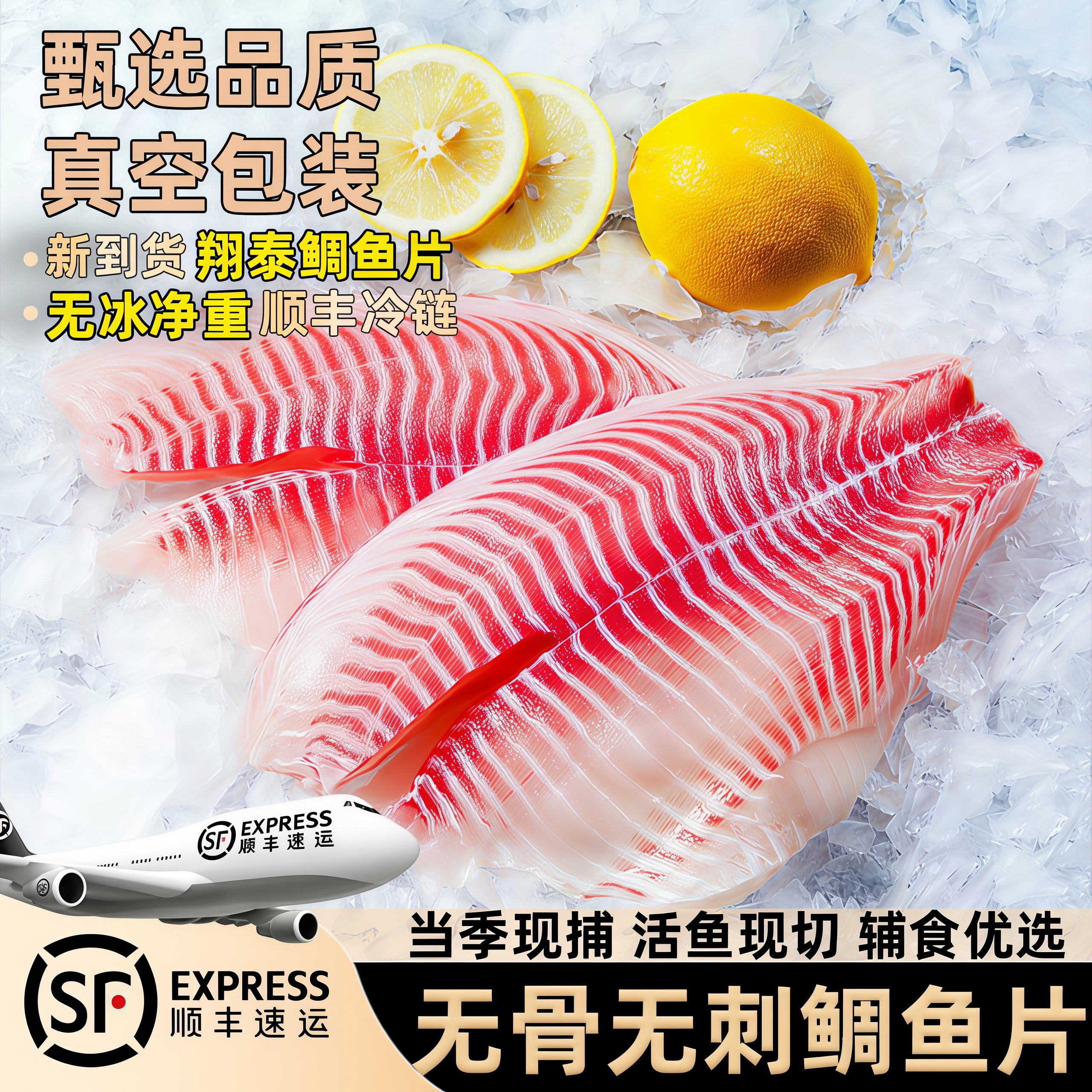 翔泰鲷鱼排去刺无骨罗非鱼商用