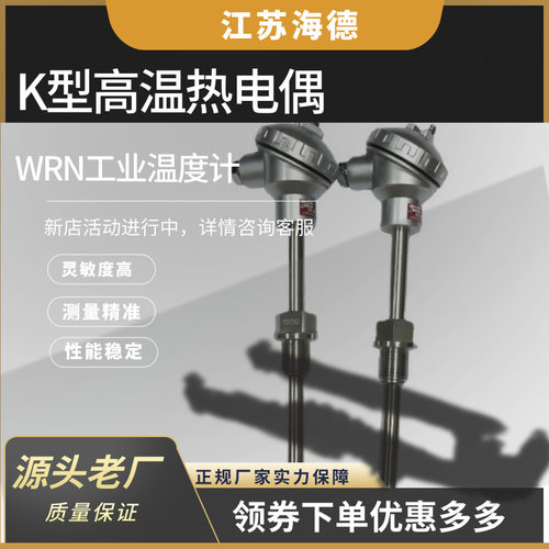 定制K型热电偶WRN高温耐磨防爆铠装装配温度传感器远传BT4/CT6
