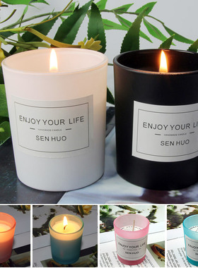 厂家浪漫无烟香薰蜡烛生日礼物大豆蜡家居摆件玻璃杯香氛蜡烛