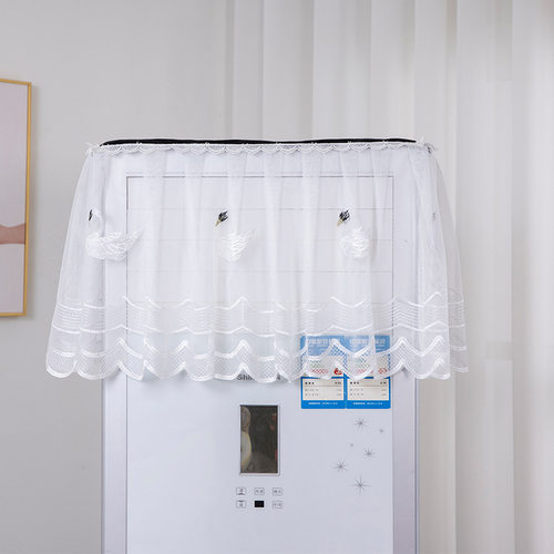 工厂销调罩立式空调防尘罩蕾丝刺绣盖布方形空调顶防尘盖巾罩