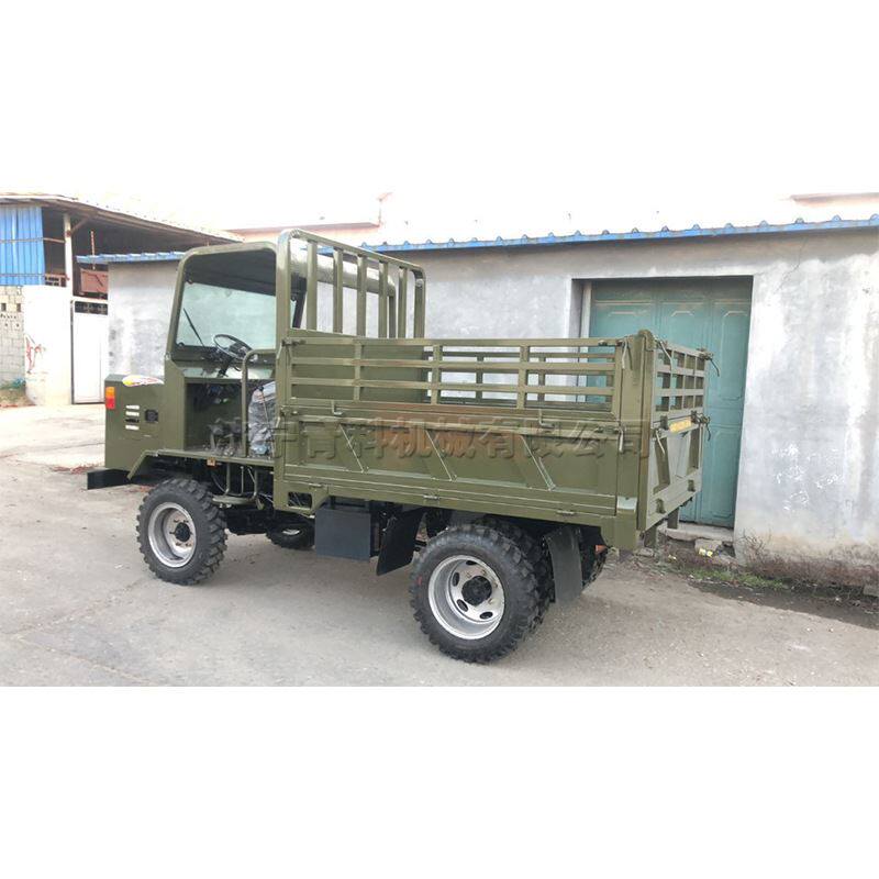 农用柴油四轮车 建筑工地混凝土运输车 液压双顶四轮装载车