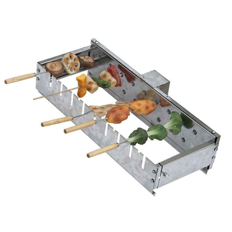 蝶烤香全自动烧烤翻转架子可调宽度翻滚烤串机5v可接充电宝交直流