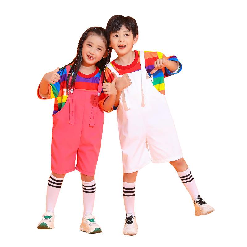 8000+儿童啦啦队背带舞蹈表演服