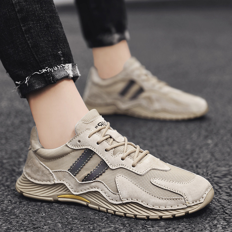 潮牌新款舒适透气网面网鞋男士潮流百搭跑步休闲鞋韩版大码运动鞋