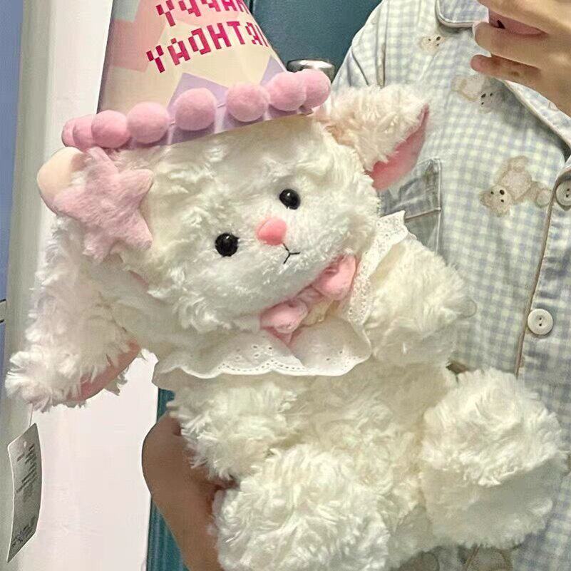 耶诞节安抚小羊玩偶女孩少女心陪睡娃娃毛绒公仔生日帽送女生礼物
