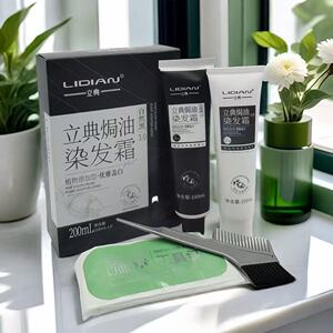 立典植物染发霜遮盖白发