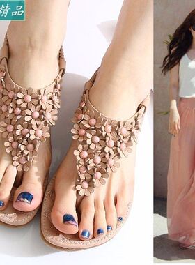 2017 beach shoes Summer GIrl Flat flip-flops Women sandal