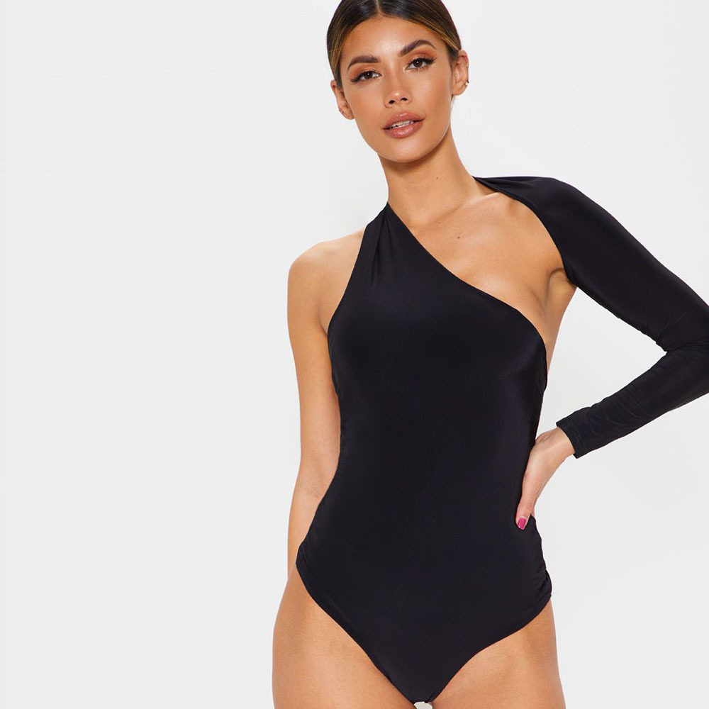 2023 fashion sexy one-shoulder tight-fitting jumpsuit street