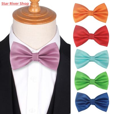 Candy Color Bowties for Men Women Solid Bow tie Adjustable C