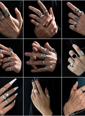 European and American trend skull serpentine ring欧美潮戒指