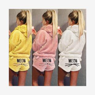 Autumn Winter Women Hoodies Suit Lady pajamas Loungewear 5XL