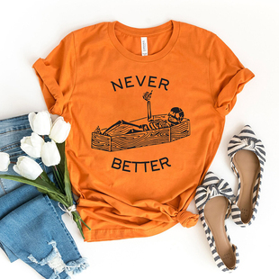 Better Shirt万圣节搞怪服装 Skeleton 纯棉T恤女 Women Never
