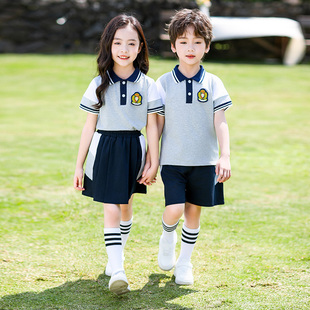 小学生校服大全运动班服幼儿园毕业照园服学院风夏季纯棉套装定制
