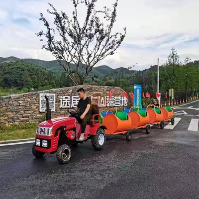 景区网红油桶小火车农庄户外广场无轨油桶小火车观光亲子乐园