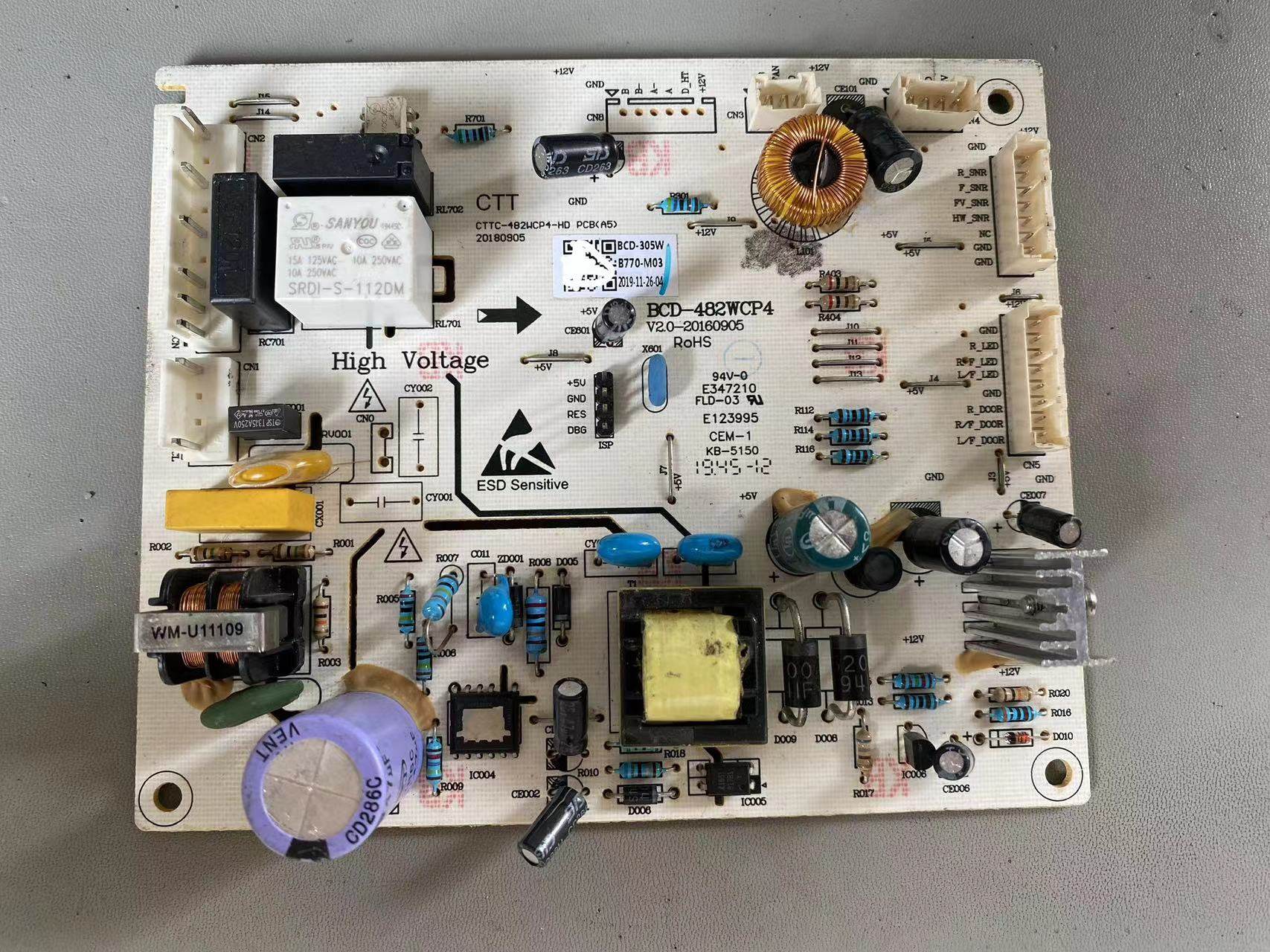 适用于奥克斯冰箱BCD-482WCP4电路板主板BCD-305W B770-M03电源板