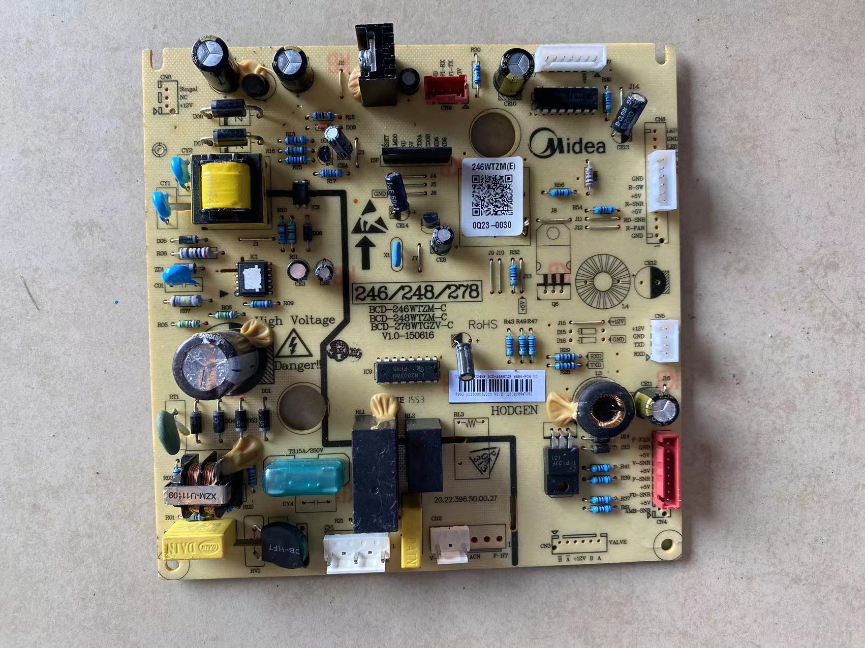 适用美的冰箱电脑板BCD-246WTZM