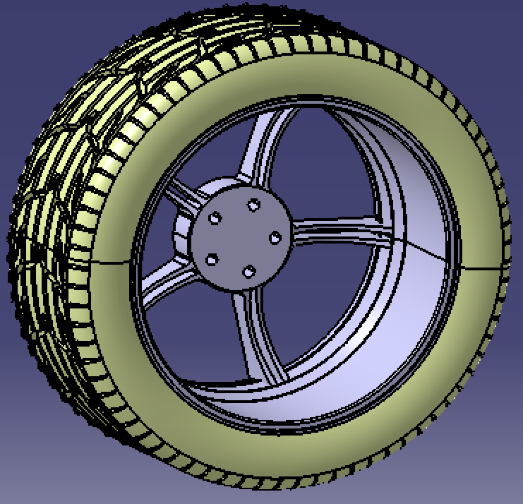 汽车轿车轮胎R19三维3D几何数模型Solidworks轮辋辐条式轮辐stp