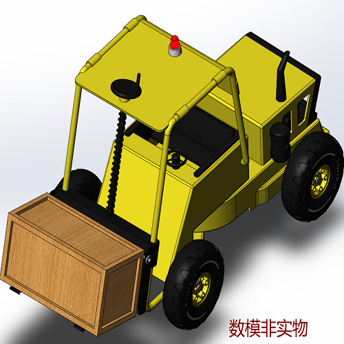 叉车3D三维几何数模型Solidworks工程图纸玩具汽车CAD曲面造型