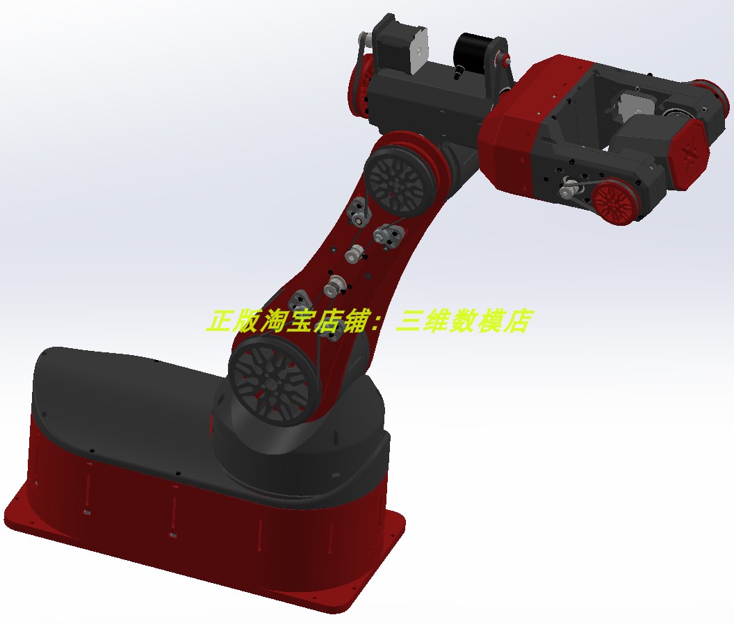 6六7七自由度DOF机器人机械手臂Solidworks含参3D三维几何数模型