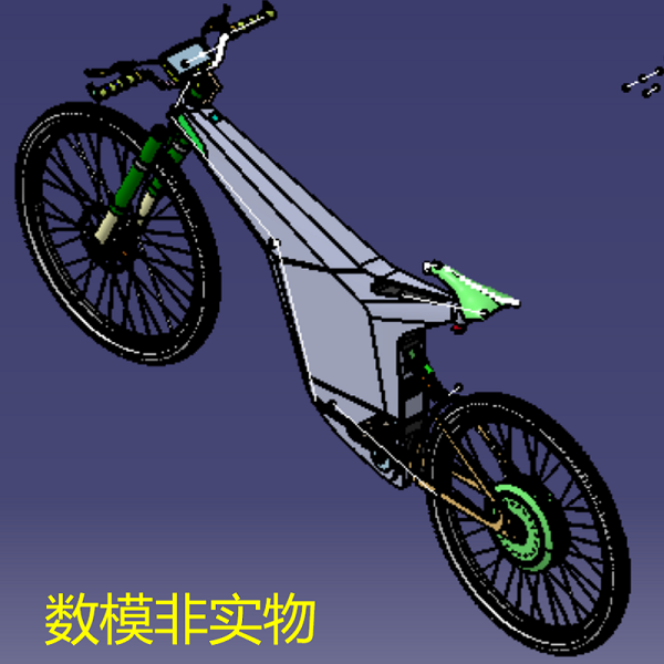 电动自行车曲面造型3D三维几何数模型减震器igs工程图纸CAD车座身