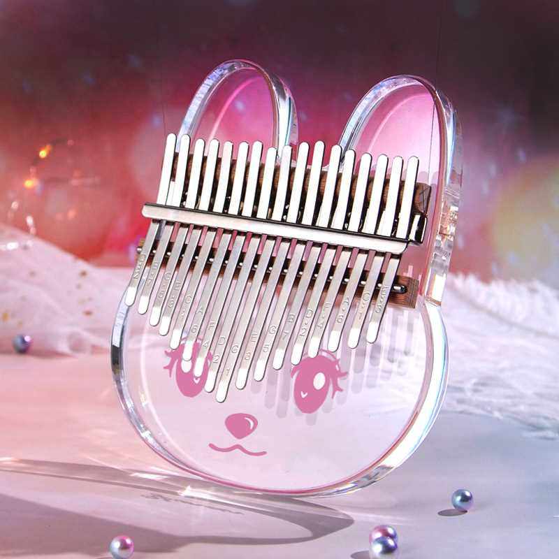 正品21音kalimba卡林巴拇指琴练习手指琴透明水晶初学17音巴林琴