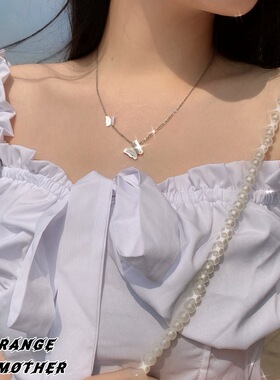 CHENXI蝴蝶项链少女网红超仙气质冷淡ins风锁骨链搭配裙子饰品