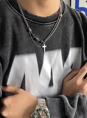 新款潮酷项链男生个性锁骨链