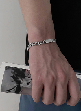 CHENXI新款手链男潮小众设计稿钛钢链子蹦迪嘻哈冷淡风配饰高级感