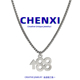 CHENXI 项链酷嘻哈潮男女情侣吊坠 88rising七哥同款 Rich brian