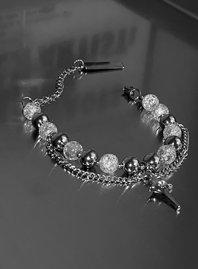 CHENXI 冷淡风冰裂珠拼接手链女ins小众设计男潮情侣星芒手饰品夏