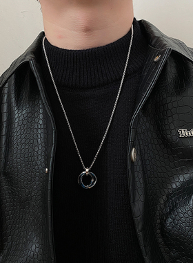 项链欧美三环男ins嘻哈潮牌情侣
