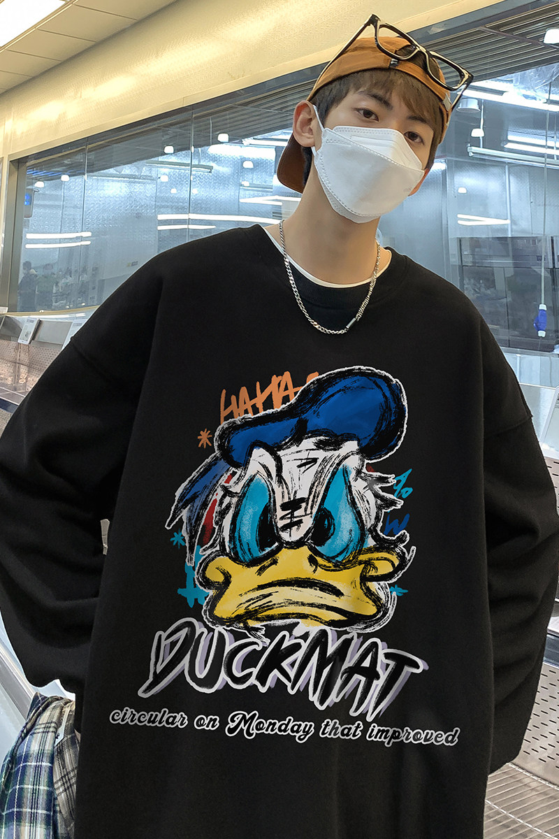 2025秋装新款宽松大码休闲oversize情侣套头长袖卫衣男WY2338-P43,男装卫衣,电商B295